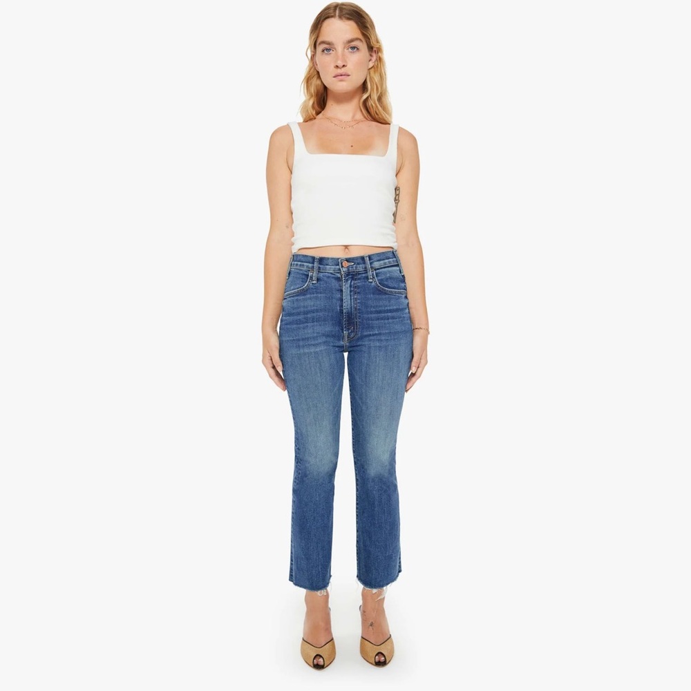 MOTHER The Lil’ Hustler Ankle Fray Jeans, 28